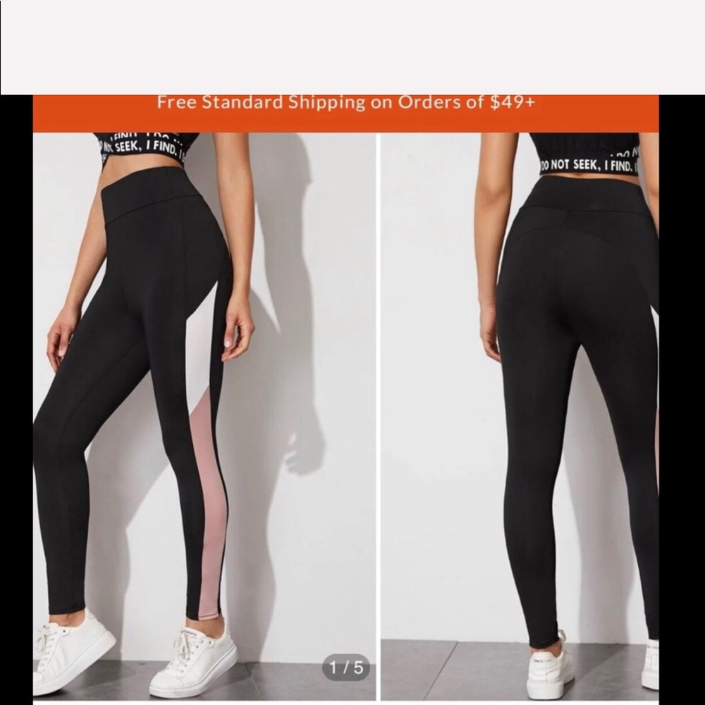 SHEIN high waisted black leggings NEW